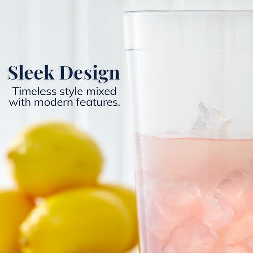 US Acrylic Cafe Plastic Reusable Tumblers (Set of 16) 20-ounce Water Cups Assorted Colors | Restaurant Style Drinking Glasses Value Set, Stackable, BPA-free, Made in the USA | Top-rack Dishwasher Safe