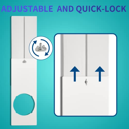 JEACENT Portable Air Conditioner Sliding Door AC Vent Kit, Universal