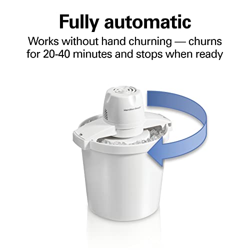 Automatic Ice Cream Maker with 4 Quart Capacity for Frozen Yogurt & Desserts