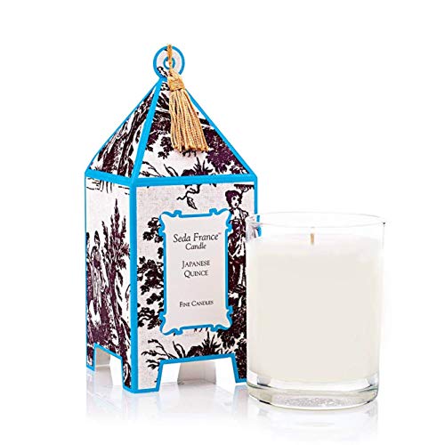 Seda France Japanese Quince Candle - Peach Scent, 10 oz, Long Burn Time