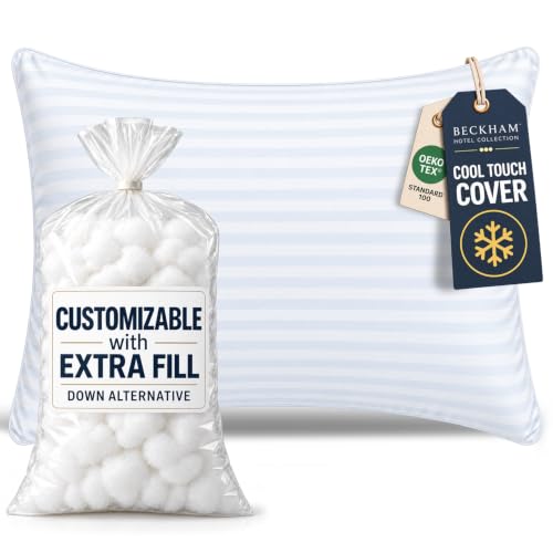 Beckham Hotel Collection Queen Size Adjustable Cooling Pillow with Down Alternative Fill