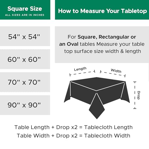 Biscaynebay Textured Fabric Round Tablecloths 60 Inches for Tables diameters from 28" to 48", White Table Cloth Water Resistant Small Circle Folding Table Covers for Dining Kitchen Wedding Parties