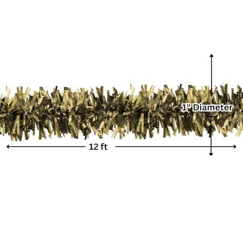 Brite Star 12ft Vintage Tinsel, Gold