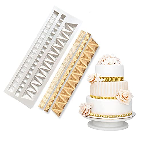 Cestony Cake Border Decoration Silicone Molds Flower Lace Grid
