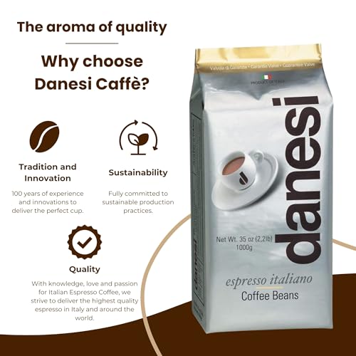 Danesi Caffe Gold Italian Whole Bean Espresso Coffee 35.2 oz Caramel Variant