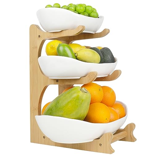 SEVEN SPARTA 3 Tier Fruit Bowl for Kitchen Counter (PLUS edition) /