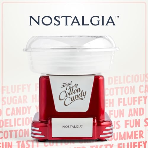Retro Cotton Candy Machine for Kids with Reusable Cones - Red, Classic Variation