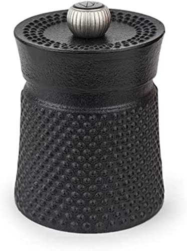 Peugeot Bali Cast Iron Pepper Mill & Salt Cellar Set - 3 Inch Kitchen Spice Grinder