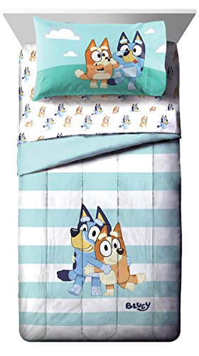Bluey & Bingo Toddler Bedding Set 4 Piece Multi - Jay Franco, Fits Standard Toddler Mattress