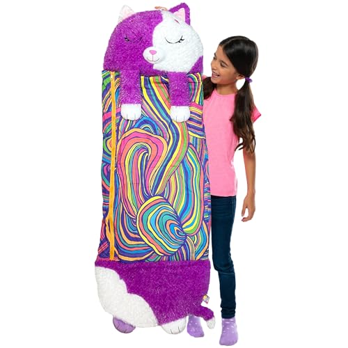 Large 2-in-1 Pillow & Sleepy Sack for Kids - Muffin the Kitty