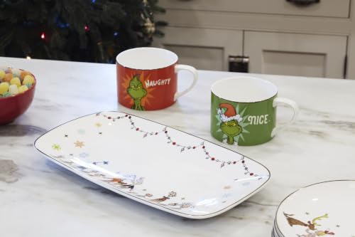 Lenox Merry Grinchmas Porcelain Serving Tray - Holiday Christmas Party Decor