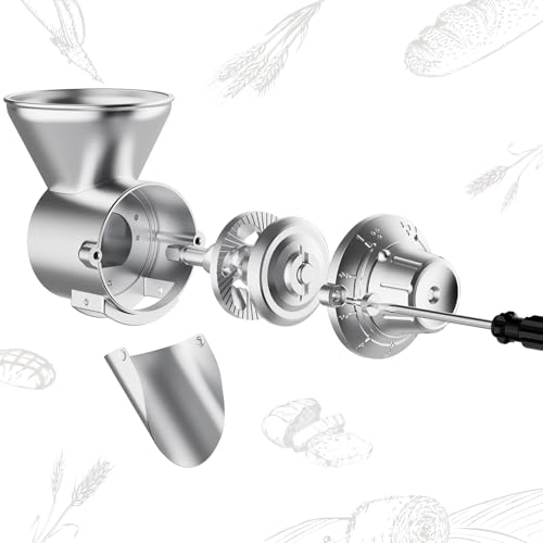 GVODE Silver Grain Mill Attachment for KitchenAid Stand Mixer - Flour Grinder