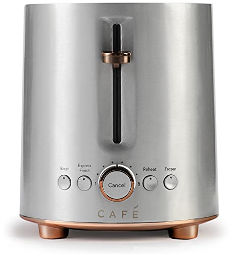 Café Express Finish 2-Slice Toaster - Wide Slots & Bagel Mode - Stainless Steel