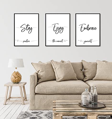 18x24 Poster Frame Set of 3 Black Modern Wall Art Frames