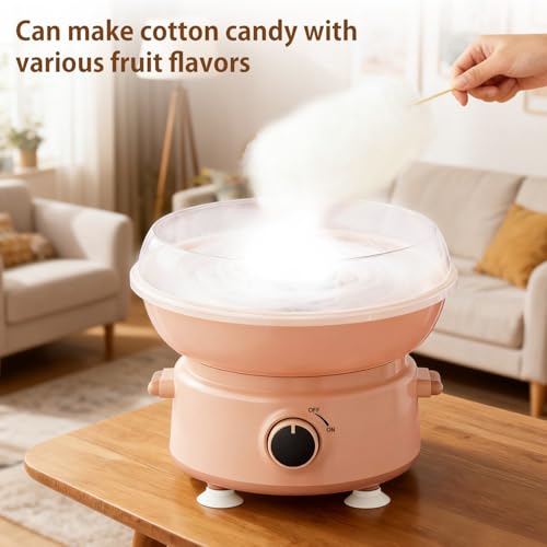 Mini Cotton Candy Machine for Kids & Family with 10 Sticks & Sugar Scoop