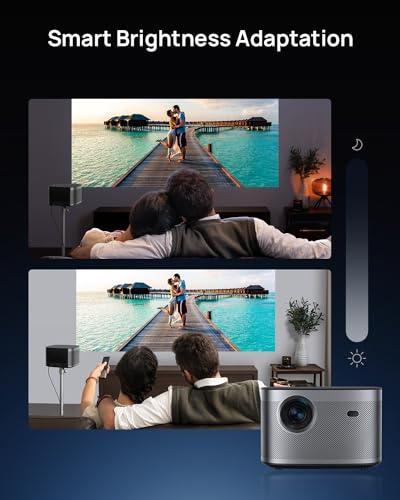 XGIMI Elfin Flip Portable Projector, 1080P Resolution Outdoor Projector, Licensed Netflix, Build-in Adjustable Stand, Lightweight and Compact Design, 400 ISO Lumens, Screen Adaption