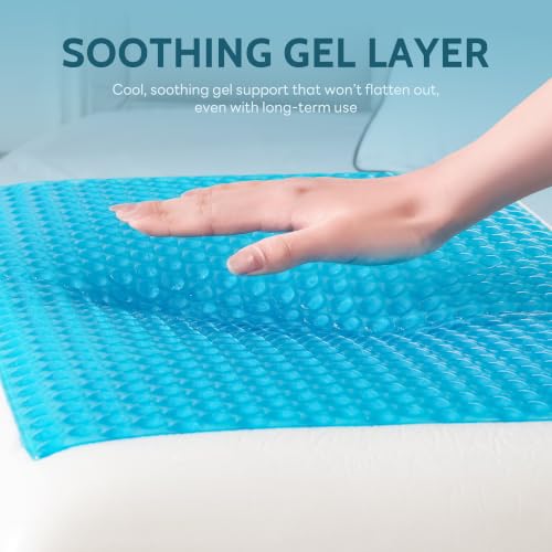 Gel Cooling Pillows for Hot Sleepers, Memory Foam Pillow with