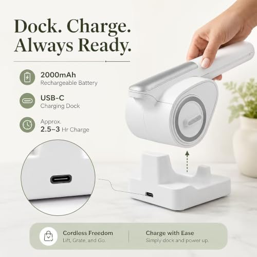 Wireless Electric Food Grinder for Cheese Nuts Chocolate - Fine Texture
