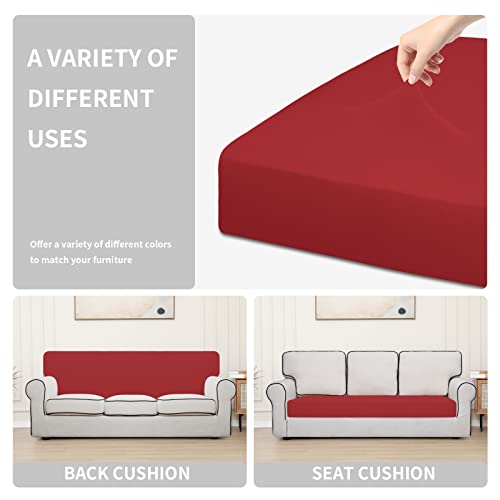 Easy-Going Waterproof 1-Piece Oversized Sofa Cushion Cover – Christmas Red (Variation: Oversized Sofa Cushion / Christmas Red)
