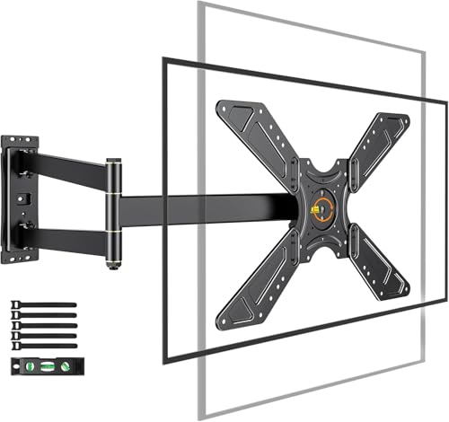 Full Motion Corner TV Wall Mount for 32-75 Inch TVs - Supports 110 lbs - Landscape & Portrait