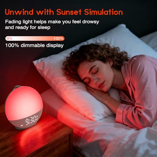 Putty Sunrise Alarm Clock with White Noise Machine & Sunset Simulation