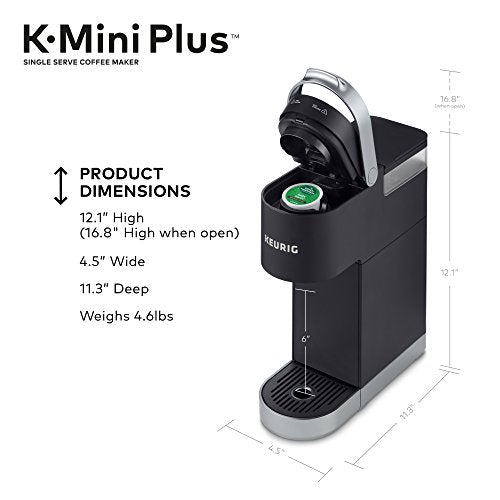 Keurig K-Mini Plus Coffee Maker - White, Single Serve K-Cup Brewer, Renewed