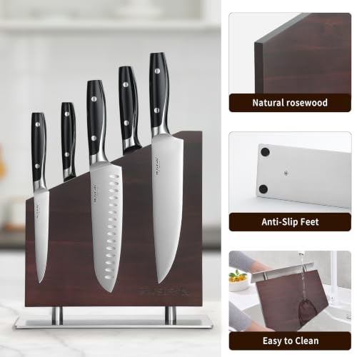 Magnetic Knife Block Without Knives - Universal Large Organizer with Strong Magnets - One Size Fits All / Hypotenuse