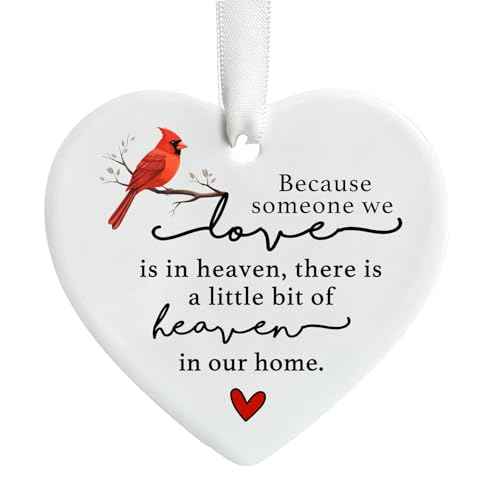 Because Someone We Love is in Heaven Ornament, Memorial Gifts, Cardinal Ornament, Cardinal Christmas Tree Hanging, Sympathy Gift