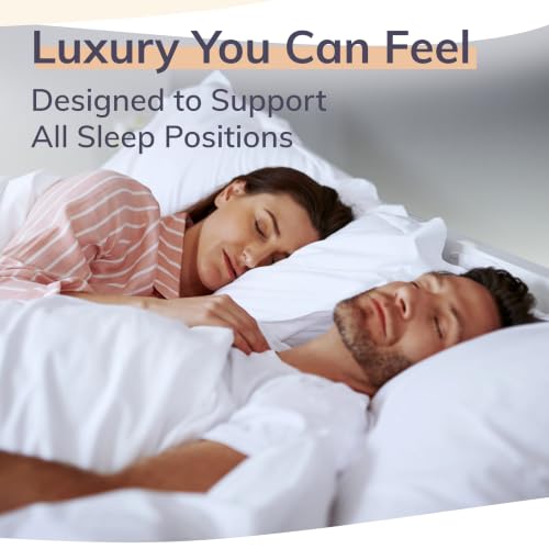Queen Size Bed Pillows Set of 2 - Ultra-Soft Cooling Down Alternative Support