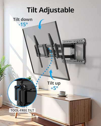 Full Motion TV Wall Mount Bracket 37-97 Inch TVs - Adjustable Swivel Tilt