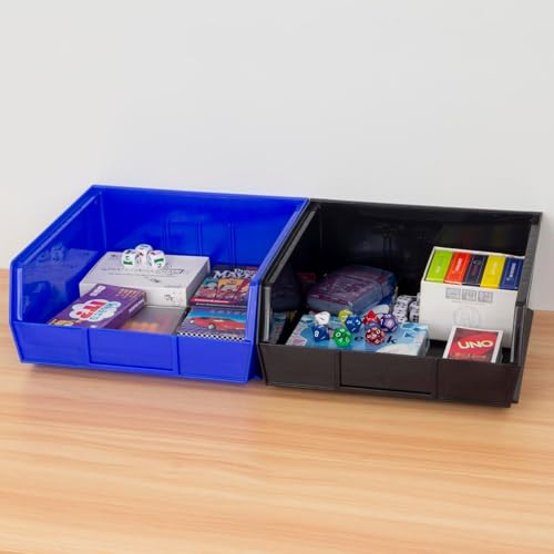 Plastic Storage Bins - Blue, 11x11x5 Inches, 6-Pack, Multi-Purpose Organization