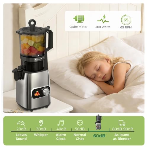 Cold Press Juicer Masticating Slow Auger Juice Extractor with Twist