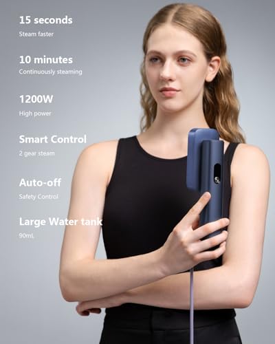 Nesmar G5 Pro Travel Handheld Clothes Steamer Blue 110-240V Compact & Fast