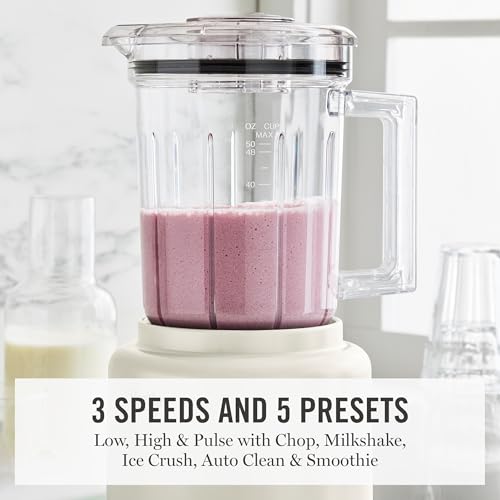 Martha Stewart Linen Cream 50oz Countertop Blender with 3 Speeds & 5 Presets