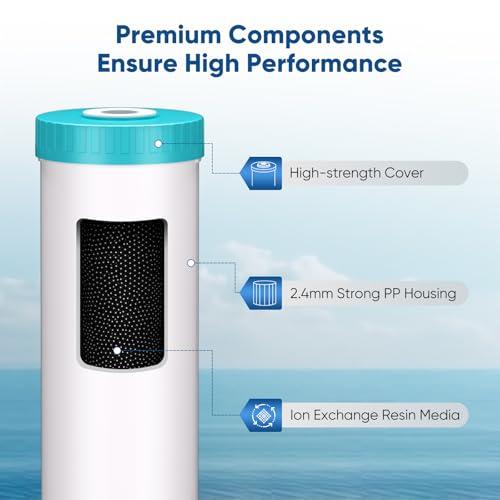 PUREPLUS 20x4.5 Inch Iron & Manganese Removal Water Filter - Reusable Filter Cartridge