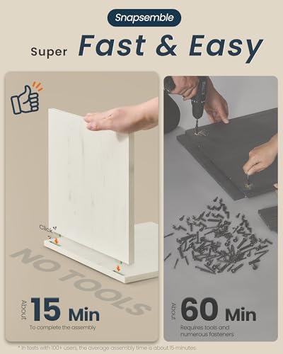 Slim Bathroom Storage Cabinet - Tall 67-Inch Snapassemble Organizer - 1 Pack