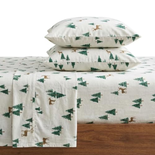 Eddie Bauer Queen Sheet Set with Fitted Sheet & Pillowcases – Deer Hollow