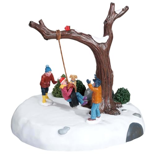 Lemax Vail Village Tire Swing Twirl Christmas Village Decor 84354