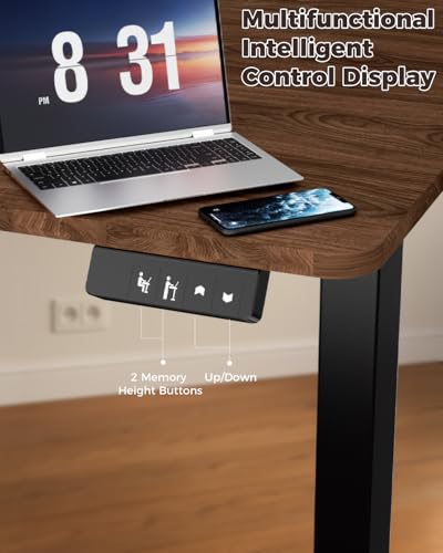 NEXT BEAUTY Standing Electric Desk 48x24in Adjustable Height Office Gaming Table with Memory
