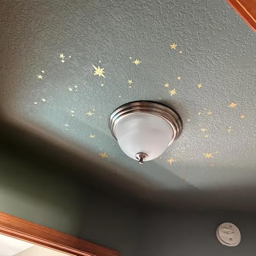Golden Stars Stickers, 167 Pack Celestial Decals for Christmas & Holiday Decor, Sparkles Wall Art for Party & Birthday Decor, Vinyl Decals for Kids