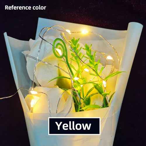 10 Pack Fairy Lights Battery Operated String Lights, 10 LED on 3.3ft Silvery Copper Wire£¬for Flowers Gift Box Wedding Party Christmas Decoration (Polychrome, 10 Pack)