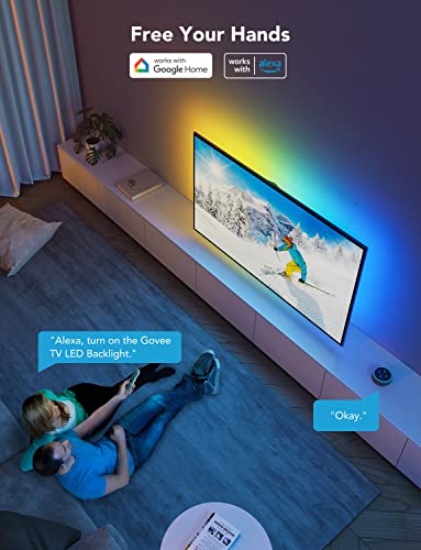 Govee 15FT RGBIC TV LED Backlight for 70-80 Inch Screens, Smart App & Voice Control