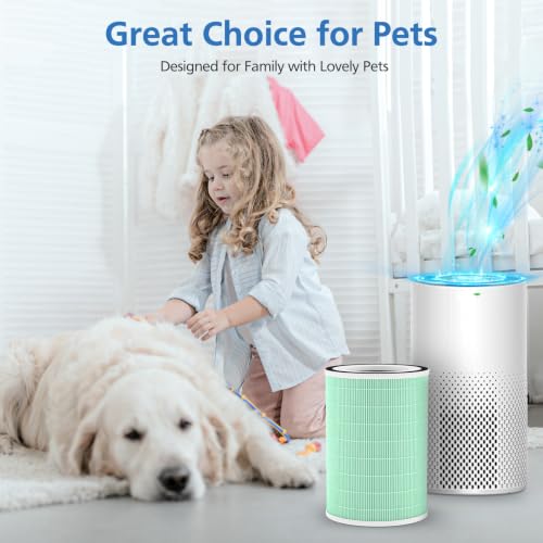 Pet Replacement Filter 2 Pack for Afloia KILO Air Purifier - Green Variation