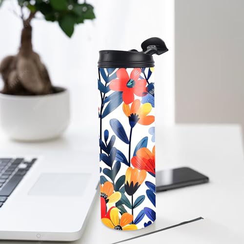 Joyclub White 8 Pack 20oz Sublimation Water Bottles with Dual Openings & Leakproof Lids