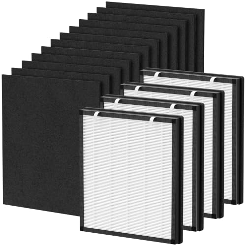 Replacement Air Filter Pack for HEAPETS P358 Pet Air Purifier - 4 HEPA + 12 Pre-Filters