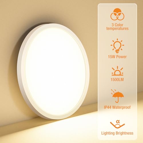Slochi 8-Pack White 7.5-Inch LED Ceiling Lights Flush Mount Modern Design