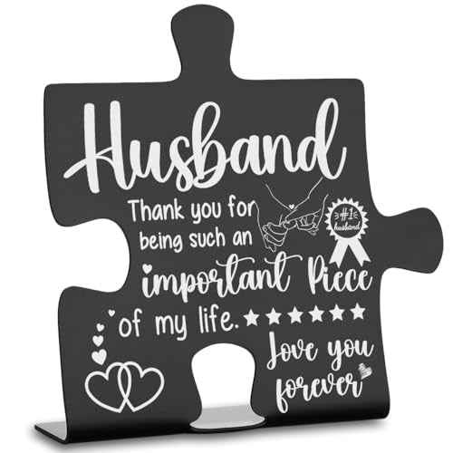 Husband Gift from Wife, Thank You for Being an Important Piece of My Life, Valentine's Day Fathers Day Christmas Birthday Husband fianc? Gifts from Wife Decorative Signs & Plaques-DX413