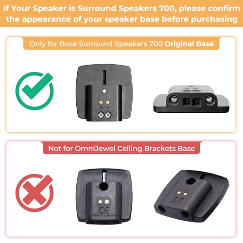 Adjustable Speaker Stand for Bose OmniJewel & Surround Speakers - Black, Pack of 2