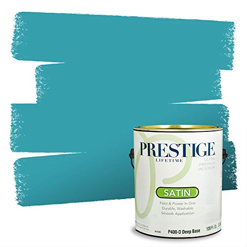 PRESTIGE Interior Paint and Primer in One, Bermuda Bay, Satin, 1 Gallon
