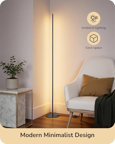 Black 2 Pack 57.5-Inch Dimmable Floor Lamp with Remote & 7 CCT Options